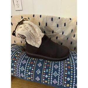 UGG W Cassidee Chocolate Brown Boots - Size 4